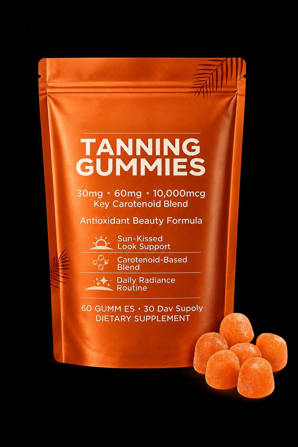 Tanning Gummies — exact packaging. Color from within while you keep smart sun habits.