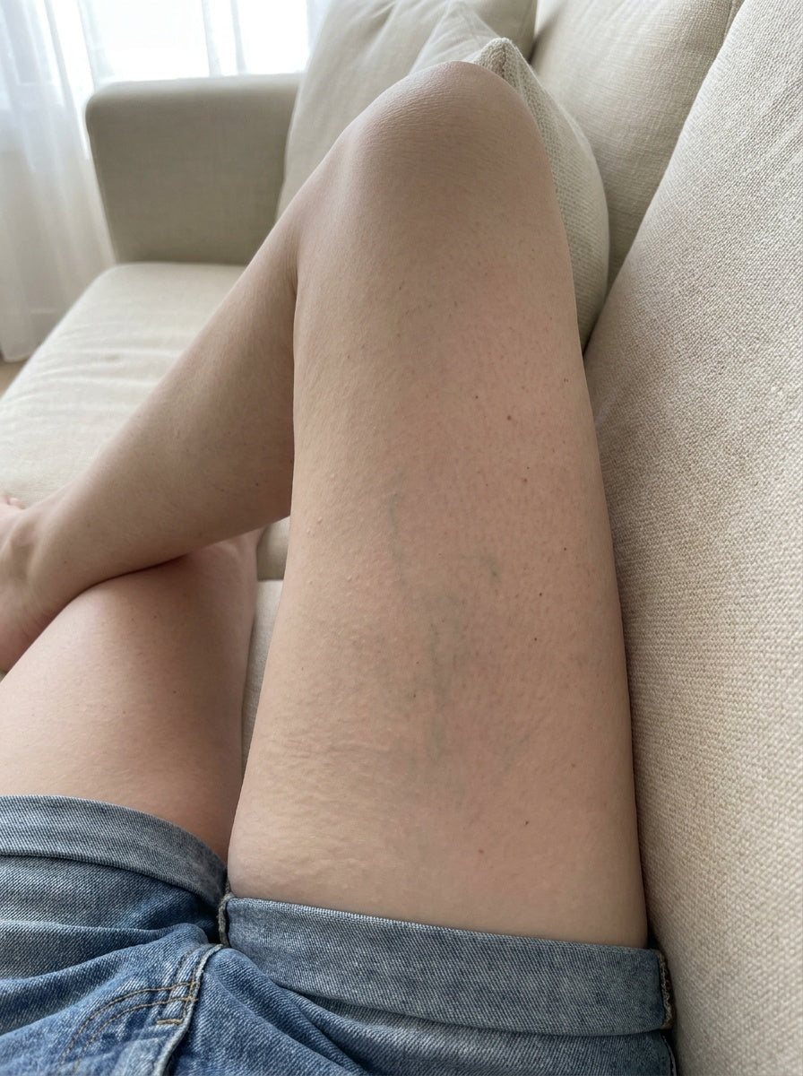 Before, day 0, pale legs
